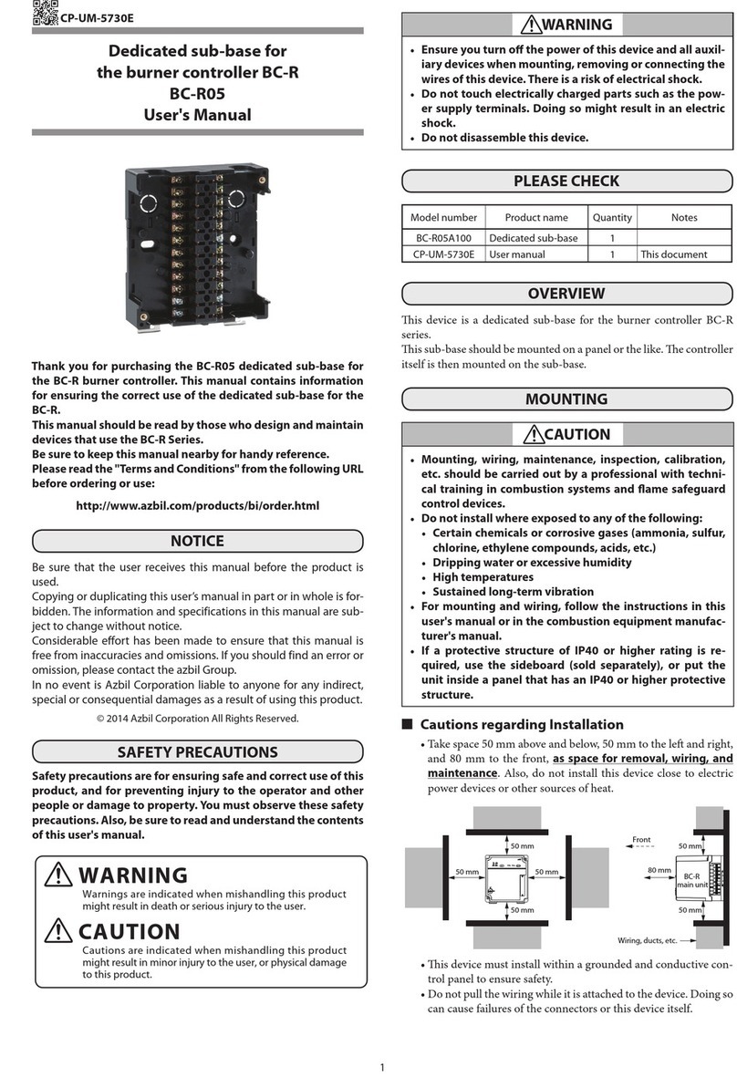 Azbil BC-R05A100 user manual