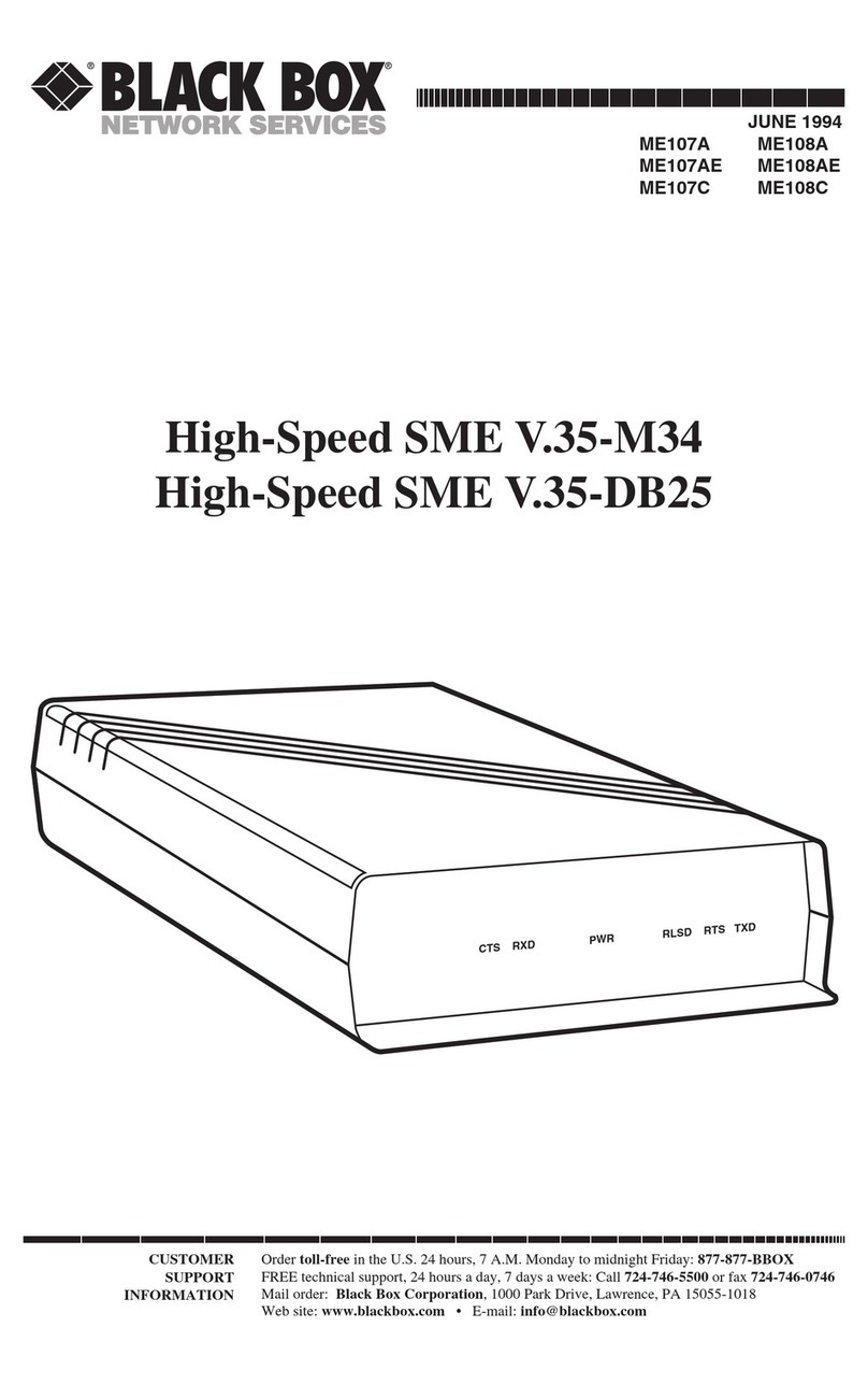 Black Box High-Speed SME V.35-M34 User manual