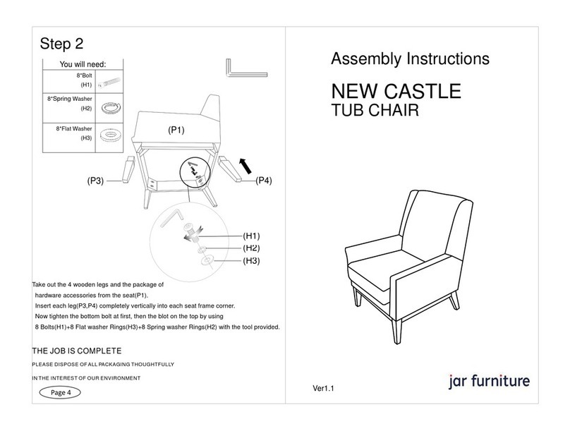 Jar Furniture NEW CASTLE Assembly instructions Jar Furniture NEW CASTLE Assembly instructions