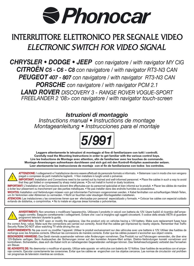 Phonocar 5/991 User manual