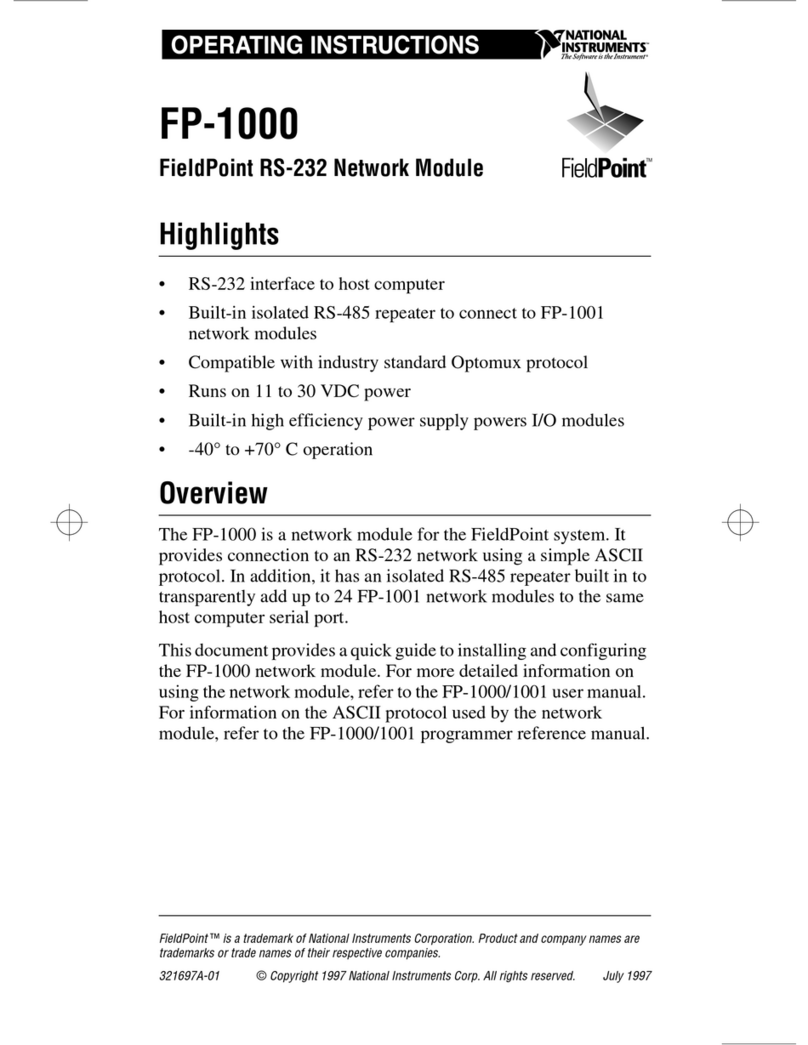 National Instruments FieldPoint FP-1000 operating instructions National Instruments FieldPoint FP-1000 operating instructions