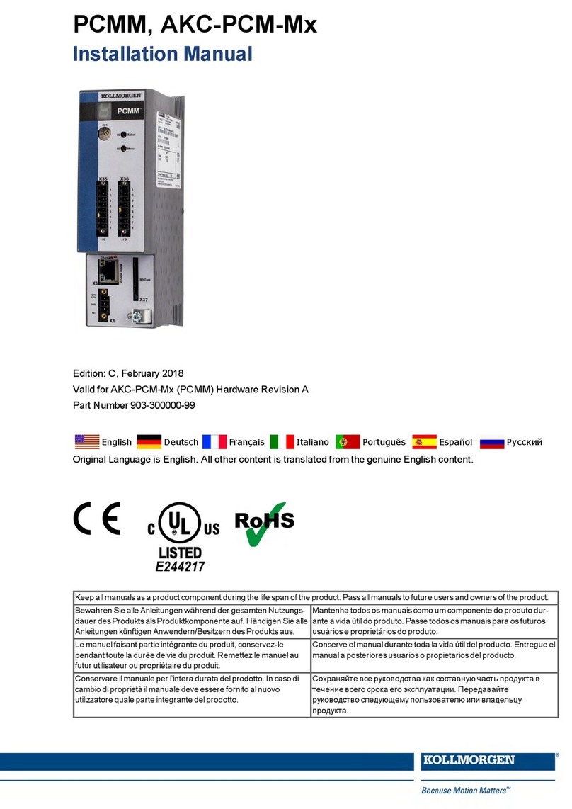 Kollmorgen AKC-PCM-M Series installation manual