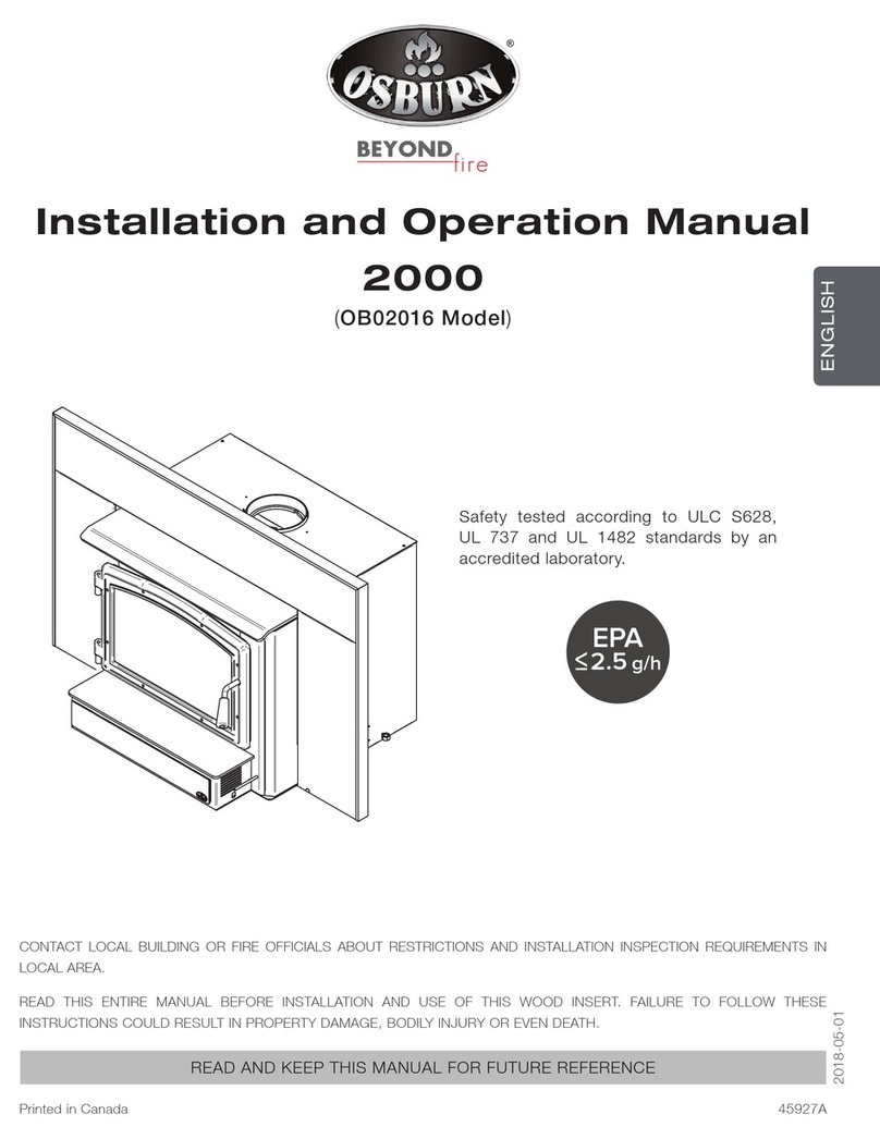 Osburn 2000 Installation and operation manual