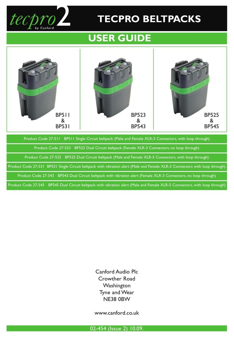 Canford TECPRO 2 BP511 user guide