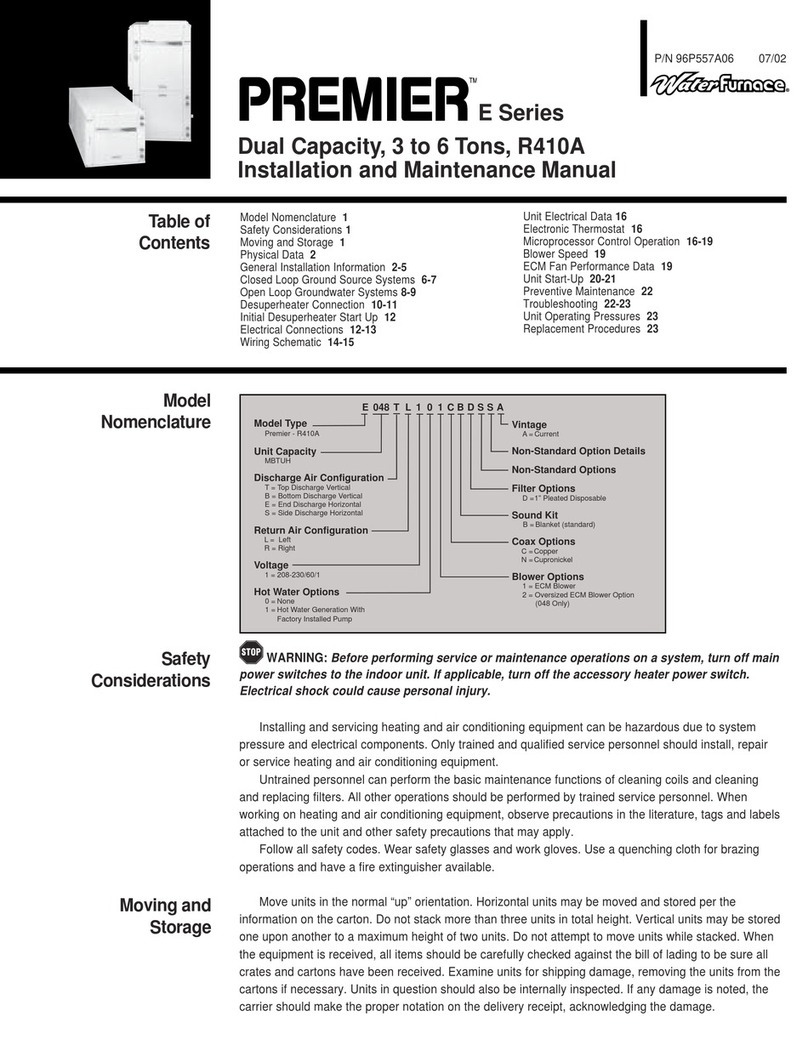Premier E Series Installation and maintenance manual