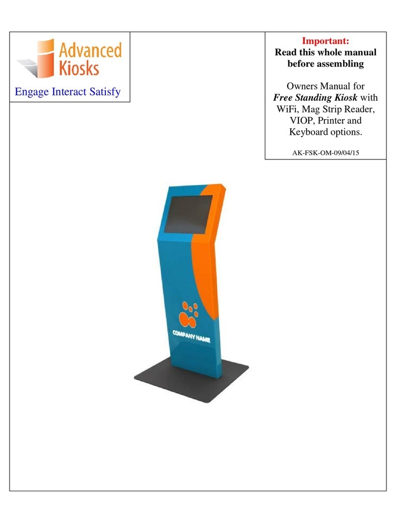 Advanced Kiosks Free Standing Kiosk owner's manual