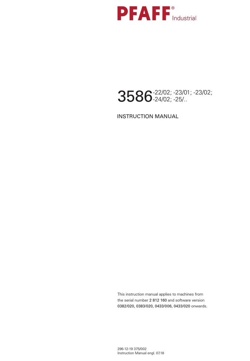 Pfaff 3586-25 Series User manual