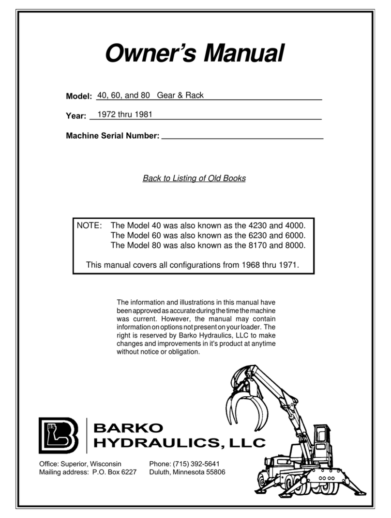 Barko Hydraulics 40 owner's manual
