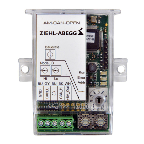 ZIEHL-ABEGG AM-CAN-OPEN operating instructions