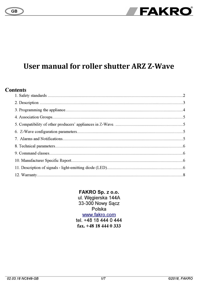 fakro ARZ Z-Wave User manual