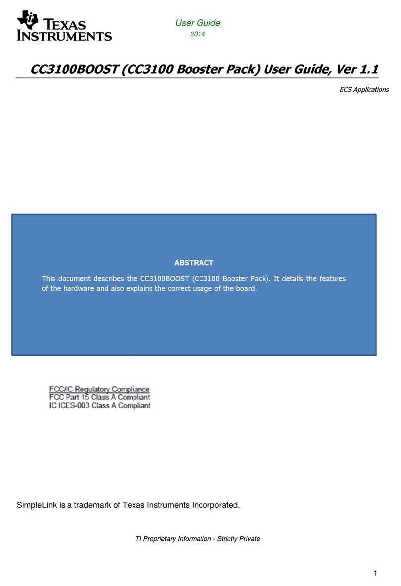 Texas Instruments CC3100BOOST User manual