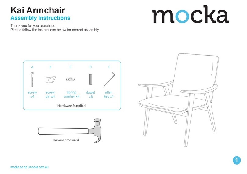 Mocka Kai Armchair User manual Mocka Kai Armchair User manual