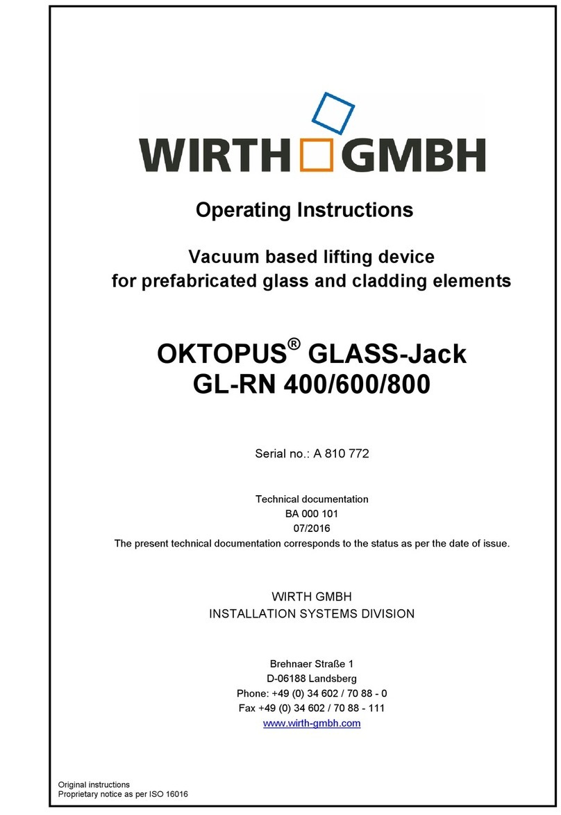 WIRTH OKTOPUS GLASS-Jack GL-RN 400 Operating	 instruction