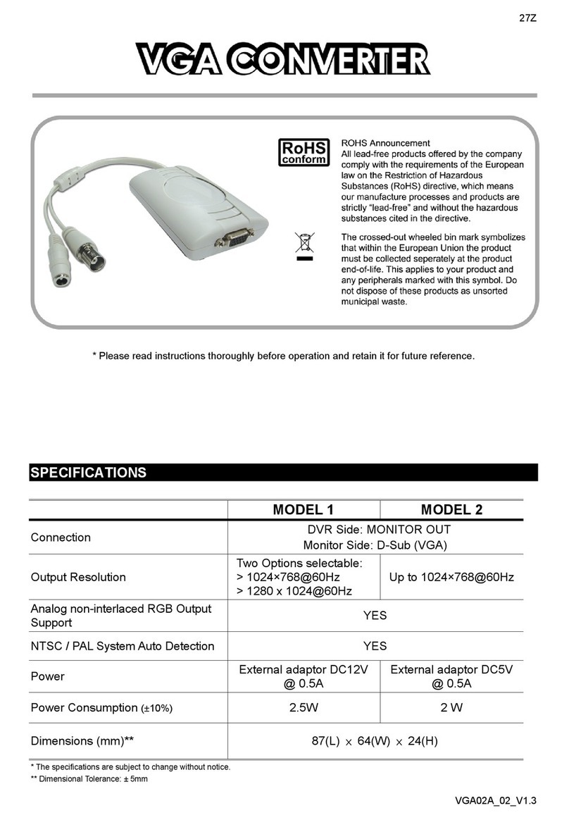 Avtech VGA02A User manual