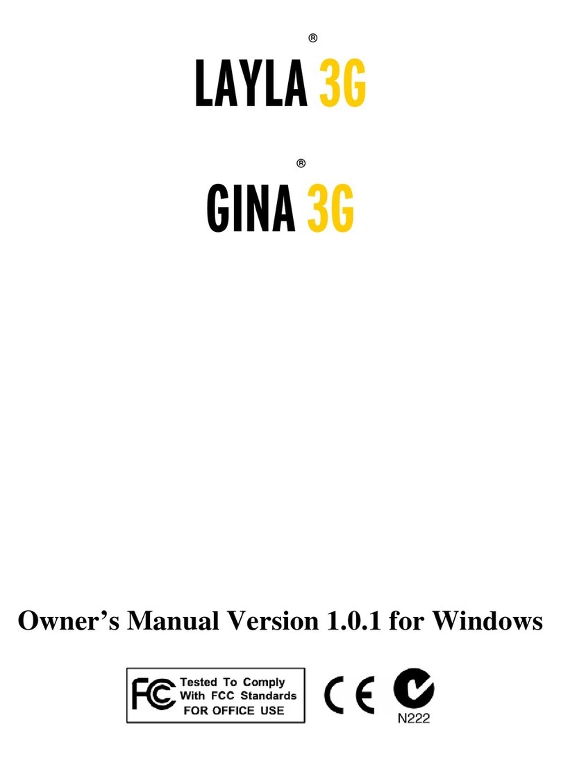 Echo LAYLA 3G owner's manual