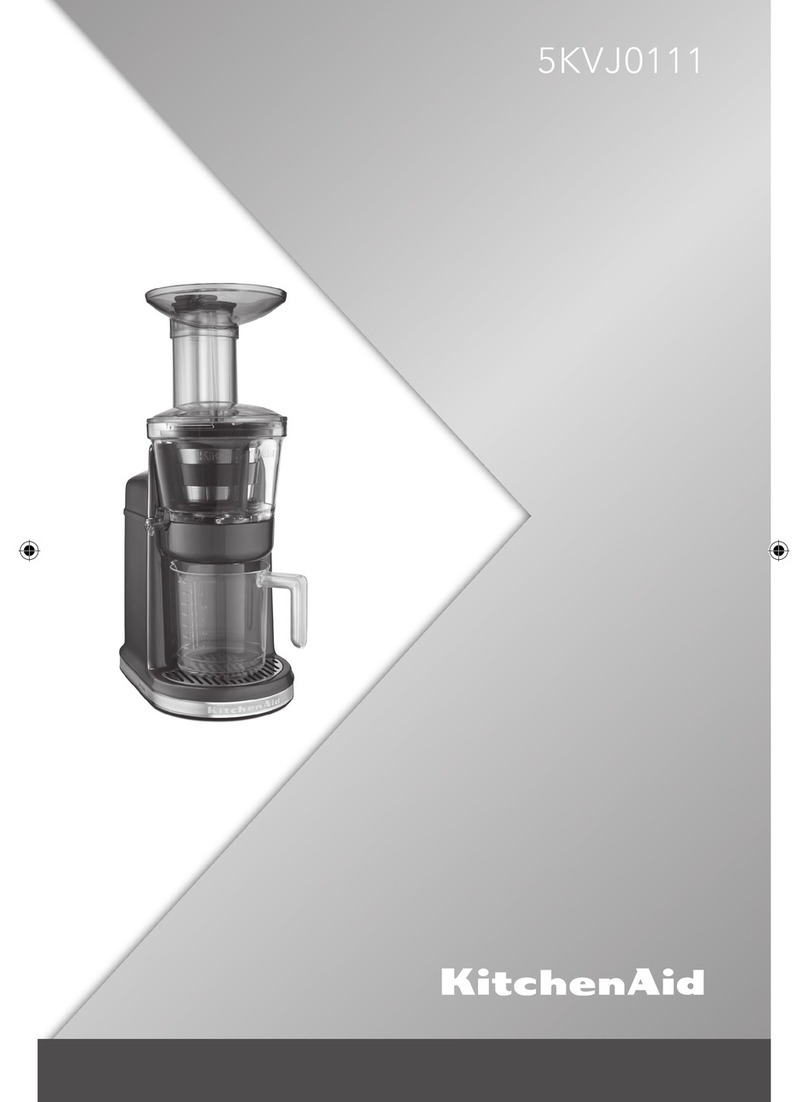 KitchenAid 5KVJ0111 instructions