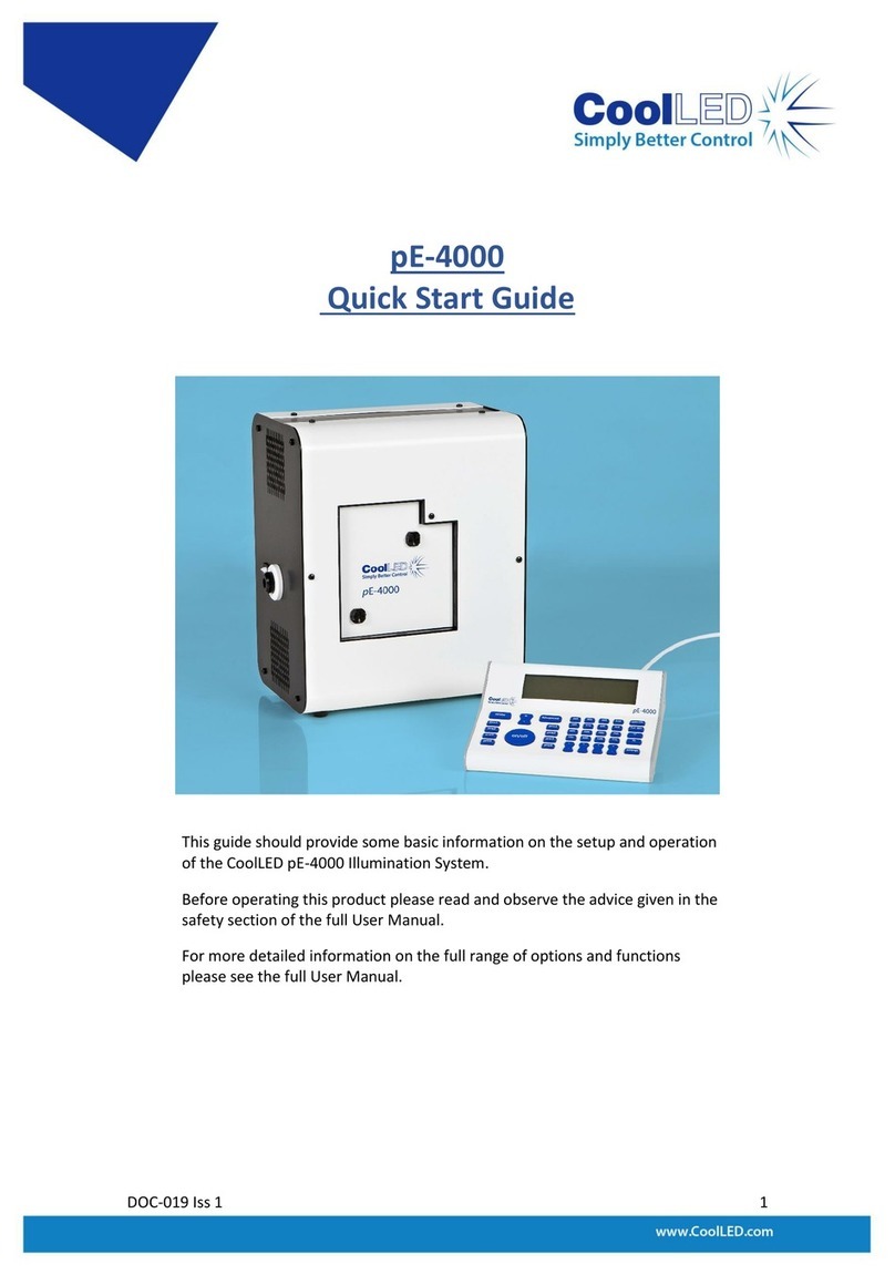 CoolLED pE-4000 Illumination Systems quick start guide