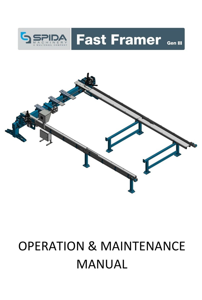 Spida Machinery Fast Framer Operation & maintenance manual