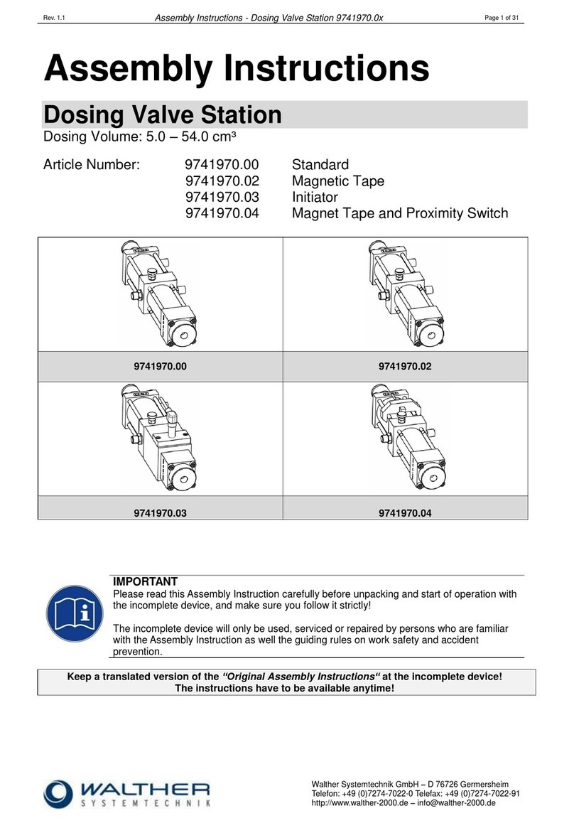 Walther Systemtechnik 9741970.0 Series User manual