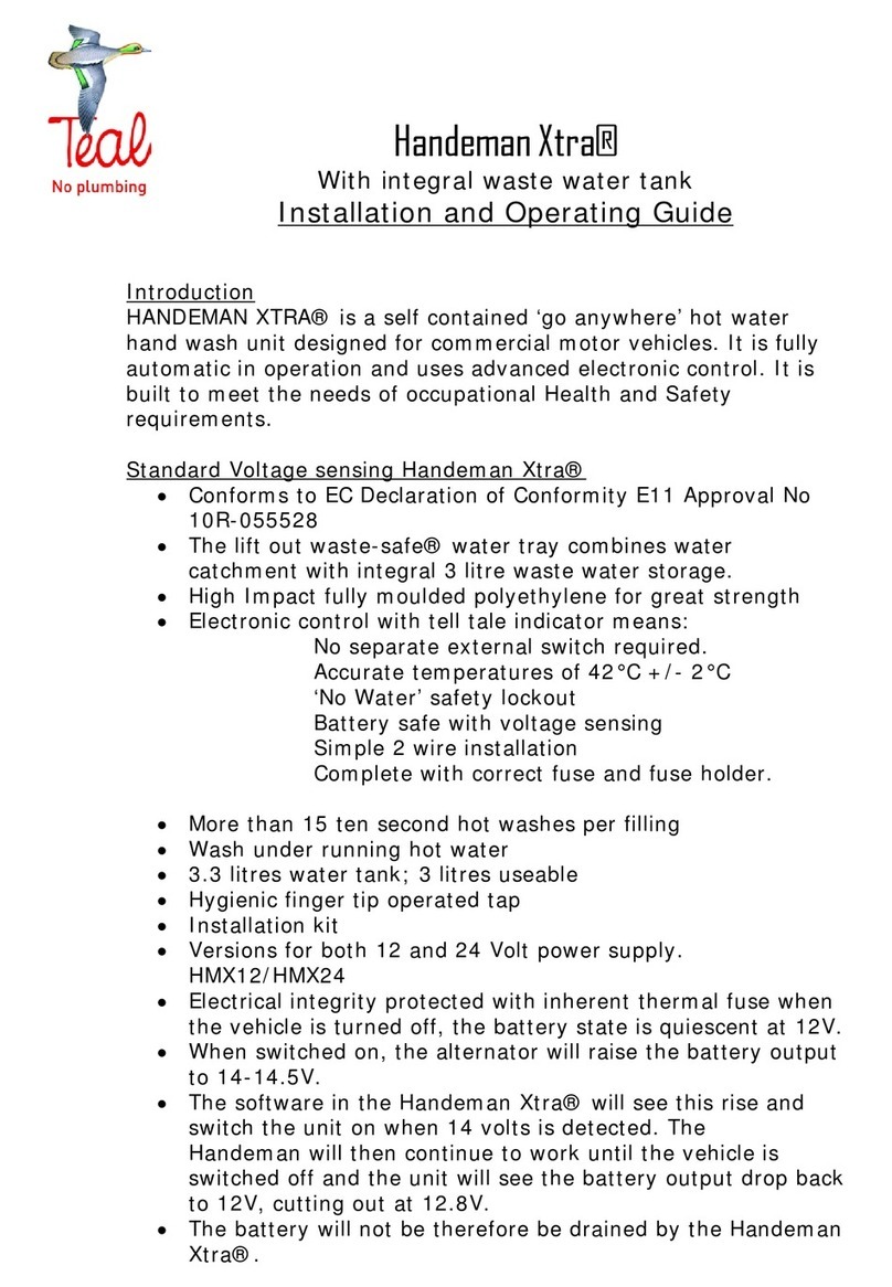 Teal Handeman Xtra Installation and operating guide