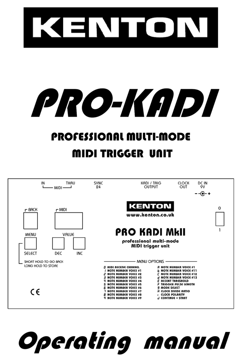 Kenton PRO-KADI MK2 User manual