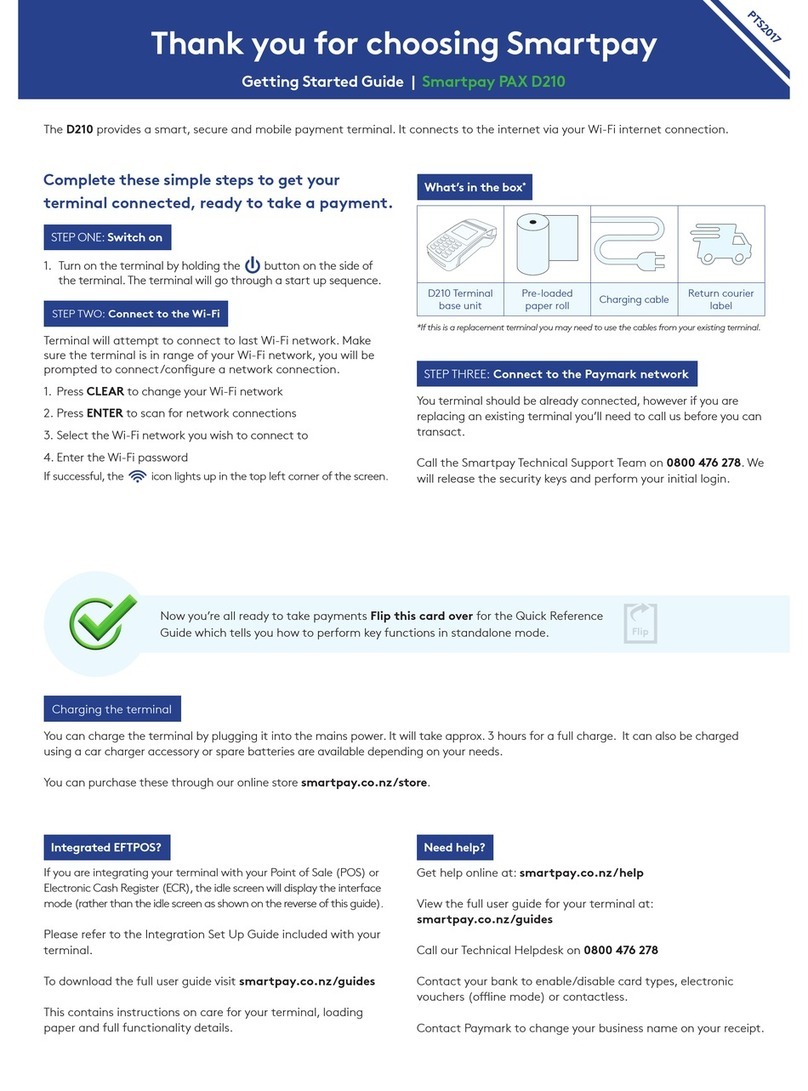 SmartPay Pax D210 User manual