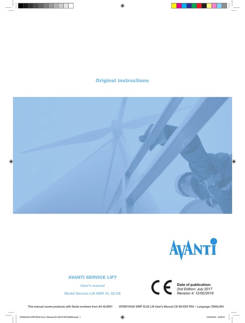 Avanti SWP XL 02 CE user manual
