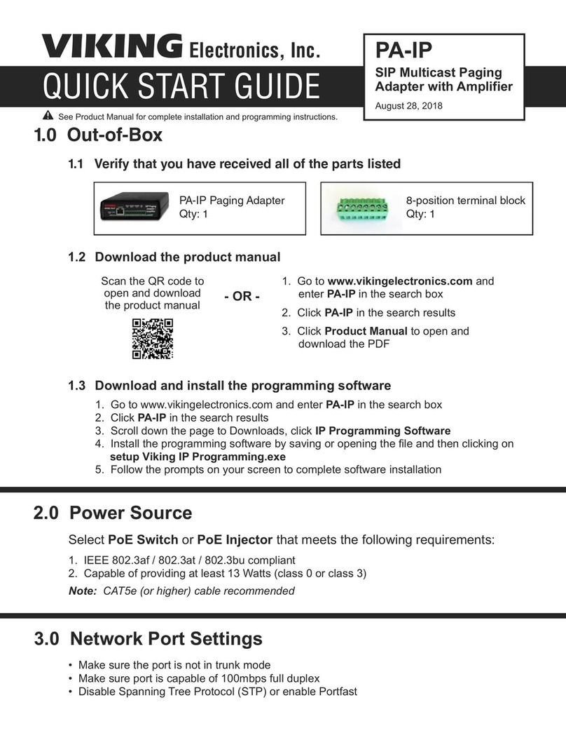 Viking Electronics PA-IP User manual