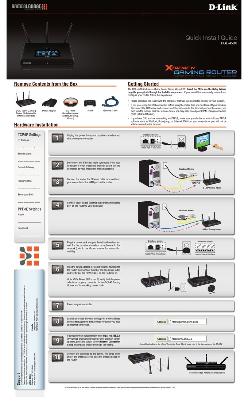 D-Link DGL-4500 - GamerLounge Xtreme N Gaming Router... User manual