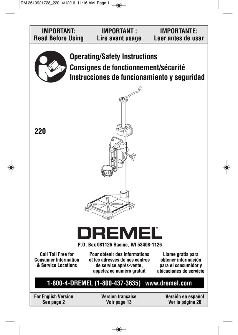 Dremel WorkStation 220 Operating/safety instructions