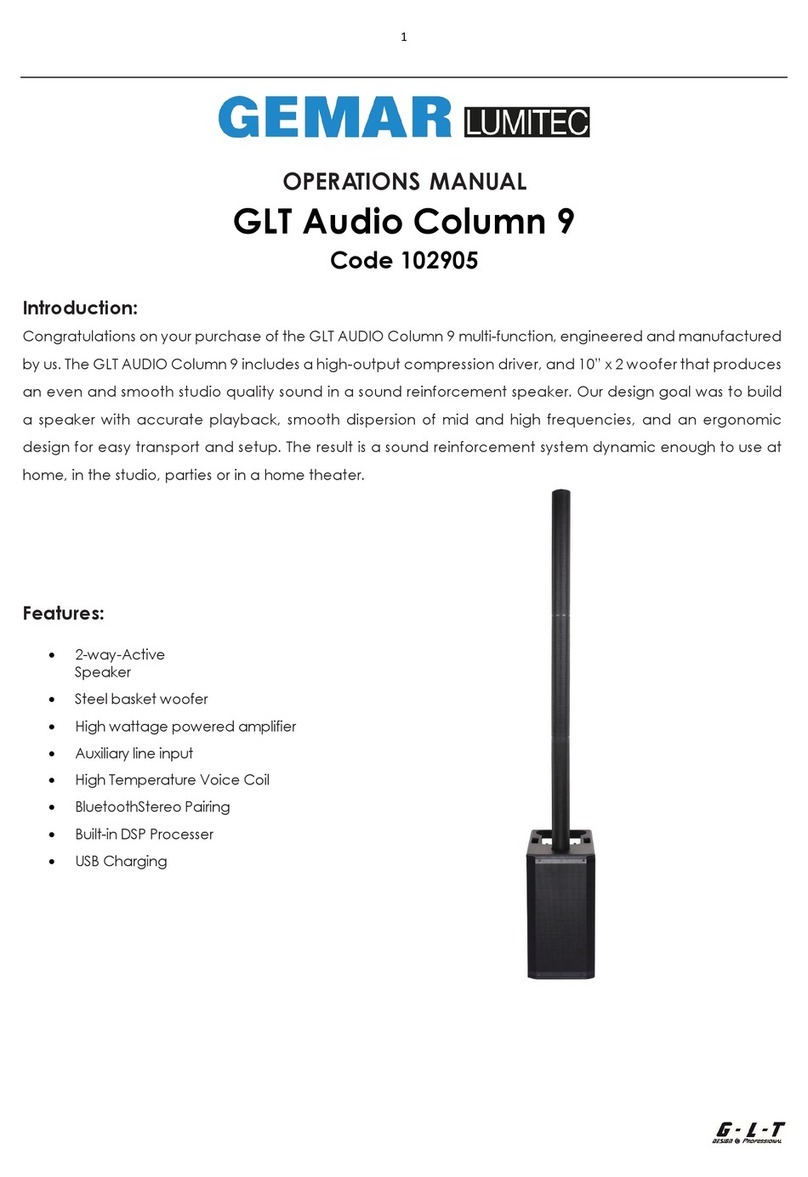 GLT AUDIO Column 9 Operation manual
