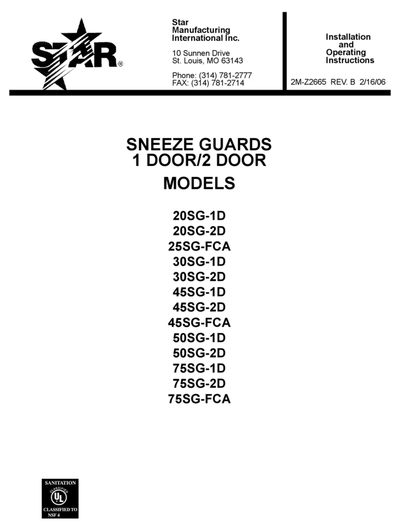Star Manufacturing International 20SG-2D operating instructions