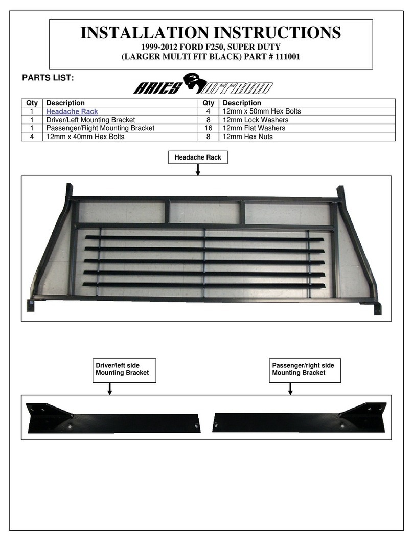 Aries Offroad 111001 installation instructions