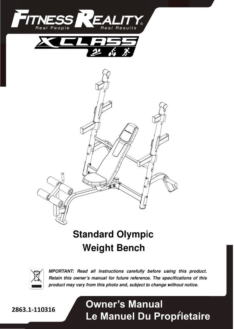 Fitness Reality Xclass 2851 owner's manual