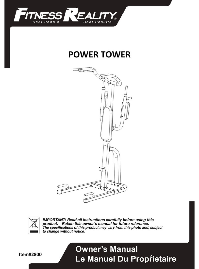 Fitness Reality 2800 owner's manual