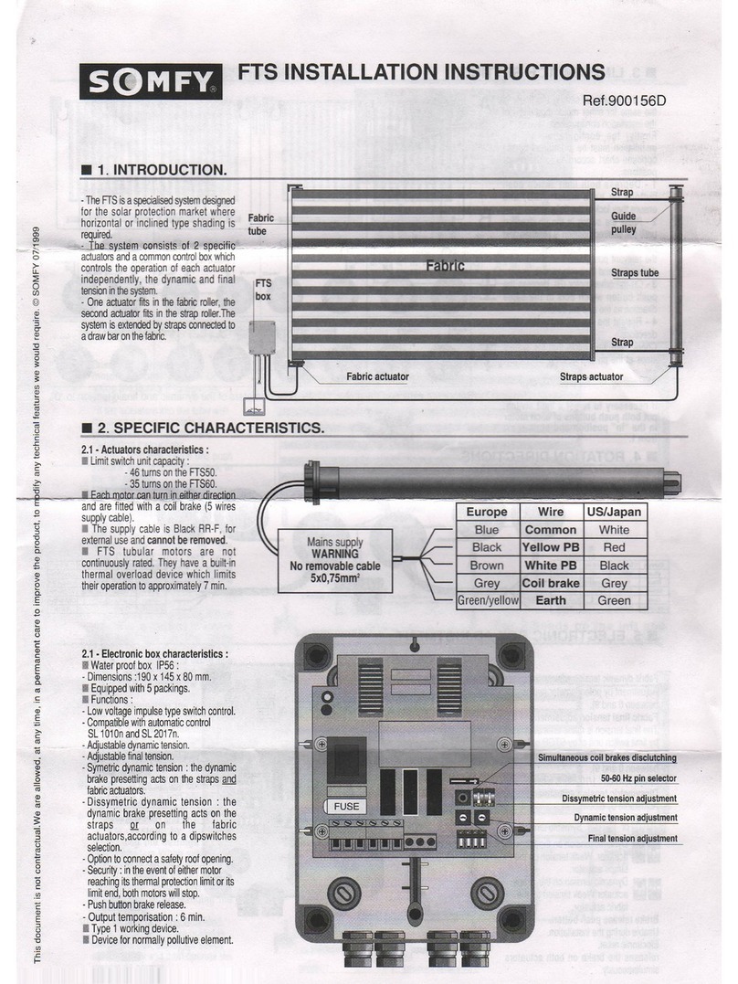 SOMFY FTS User manual