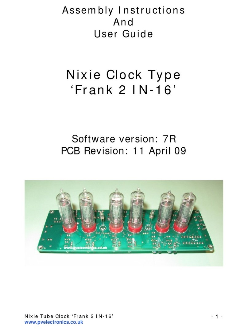 Pvelectronics Frank 2 IN-16 Assembly instructions and user guide