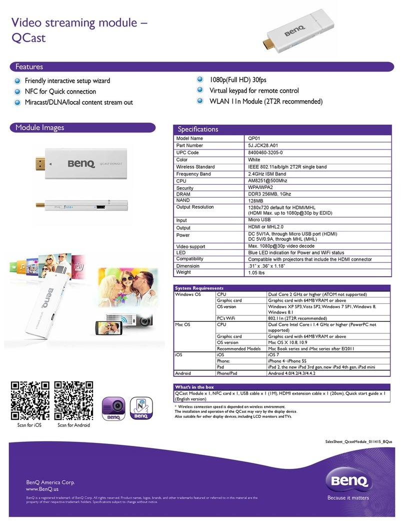 BenQ QCast quick start guide