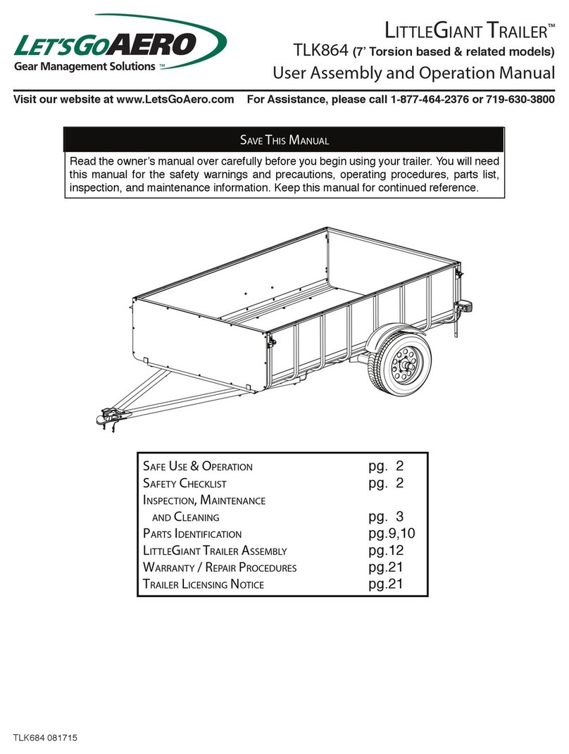 Let's Go Aero LittleGiant Trailer TLK864 User Assembly and Operation Manual