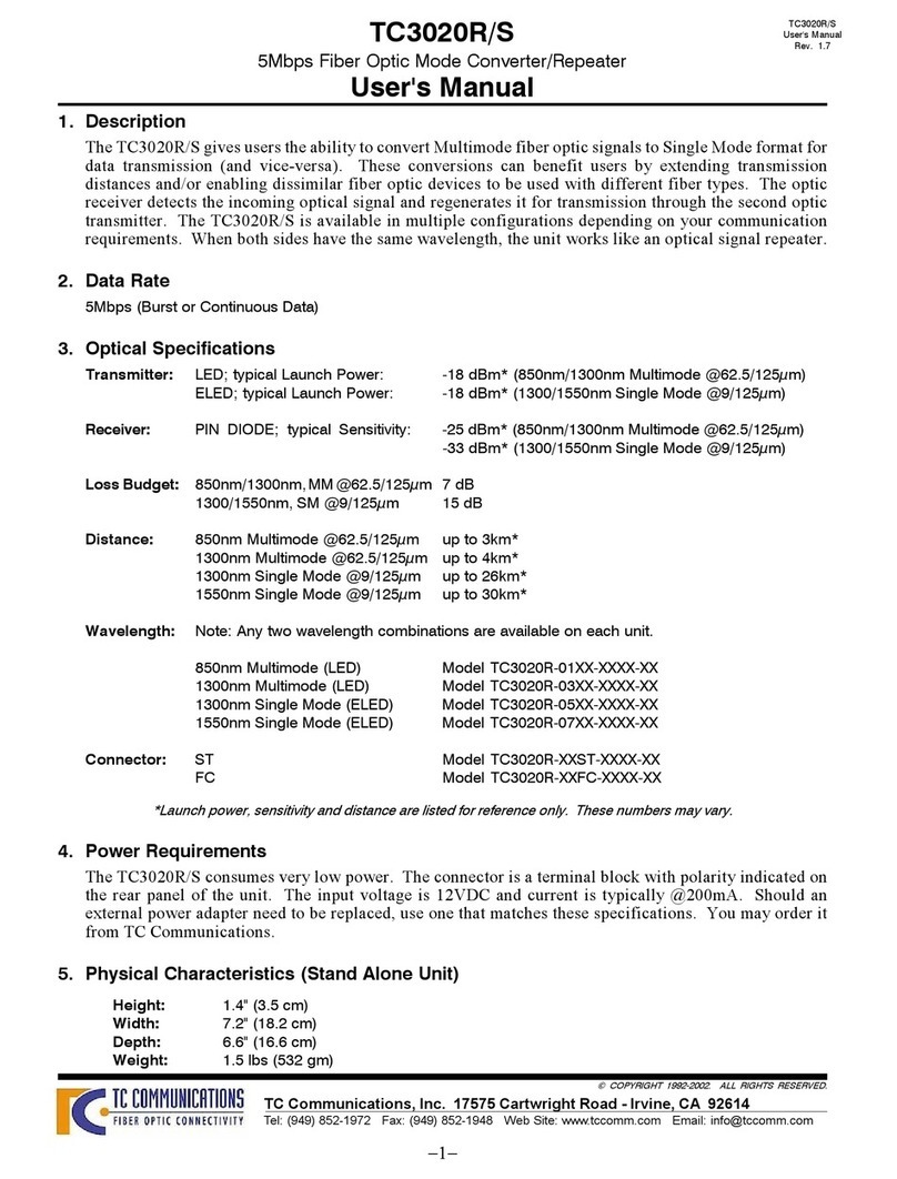 TC Communications TC3020R user manual