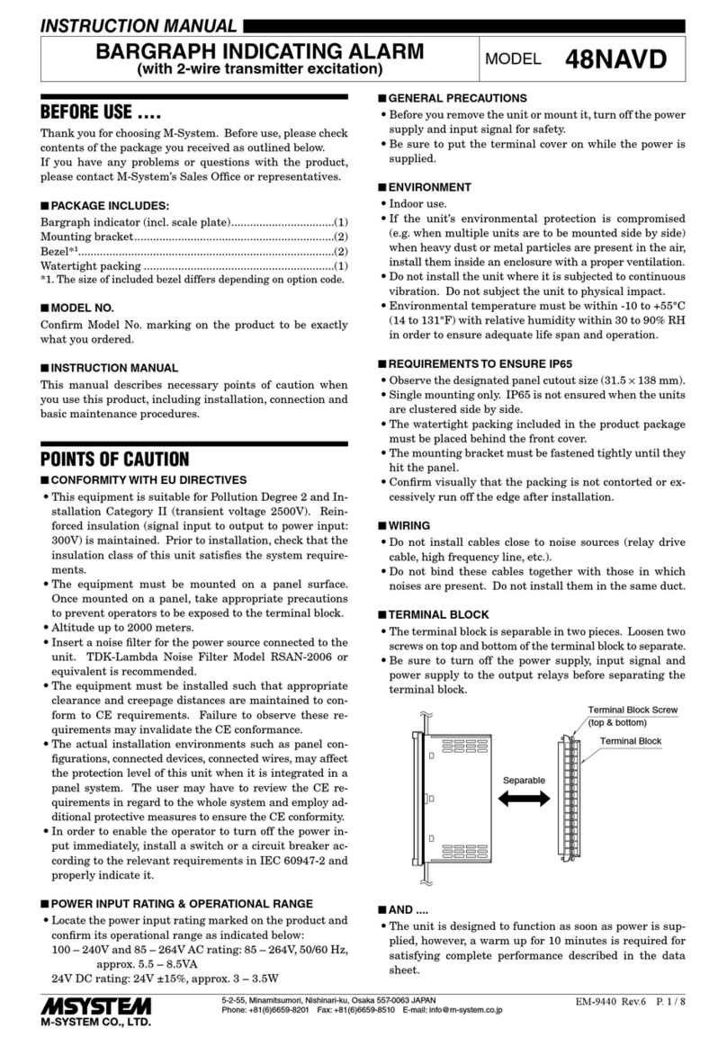 M-system 48NAVD instruction manual