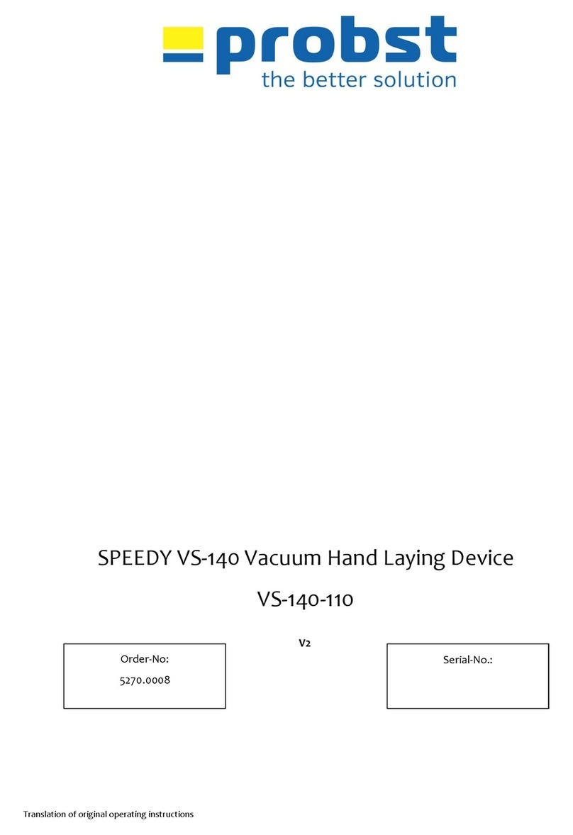 probst SPEEDY VS-140 User manual
