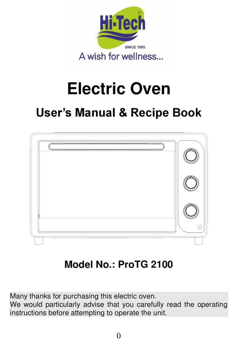 Hitech ProTG 2100 User manual & recipe book