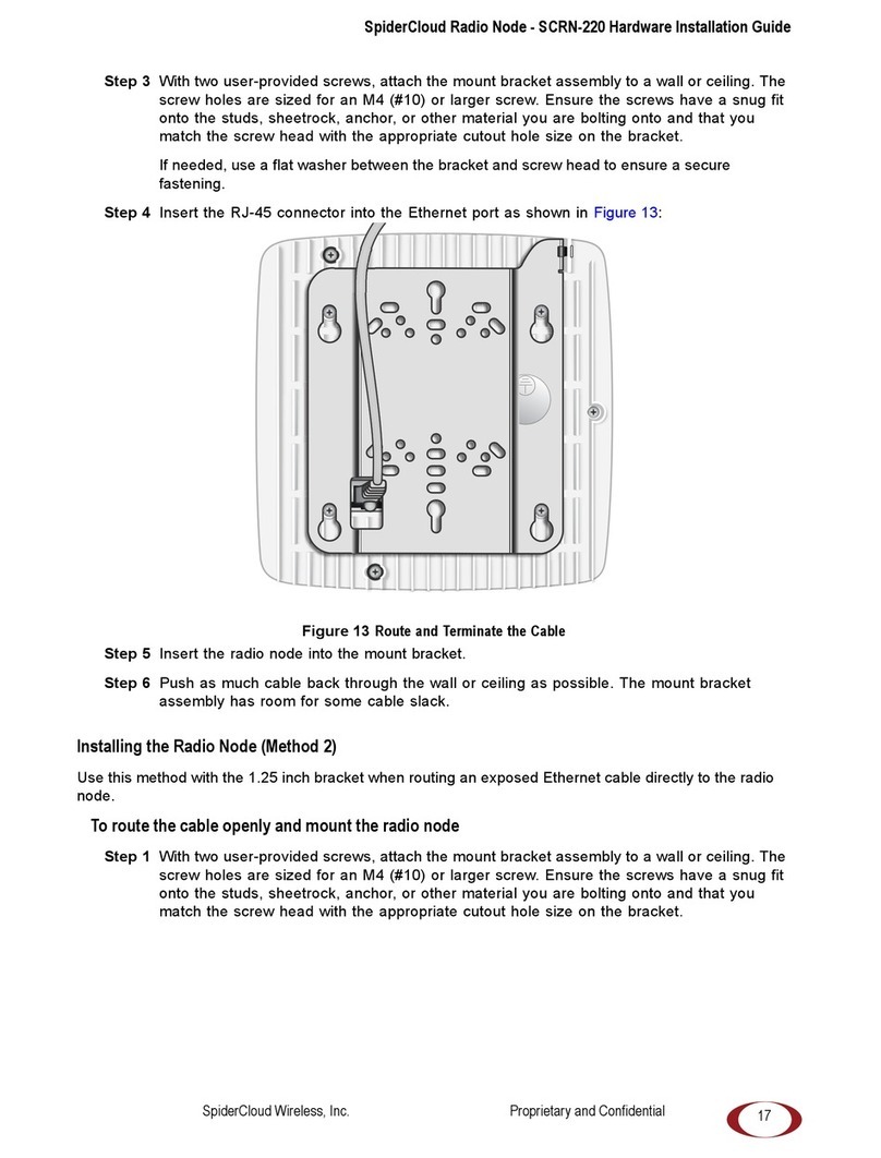 SpiderCloud SCRN-220 Hardware installation guide