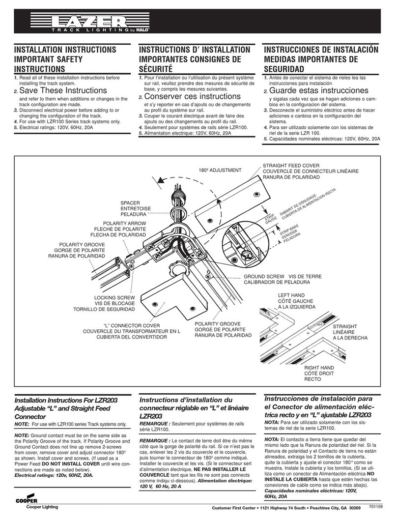 Cooper Lighting LAZER LZR203 installation instructions