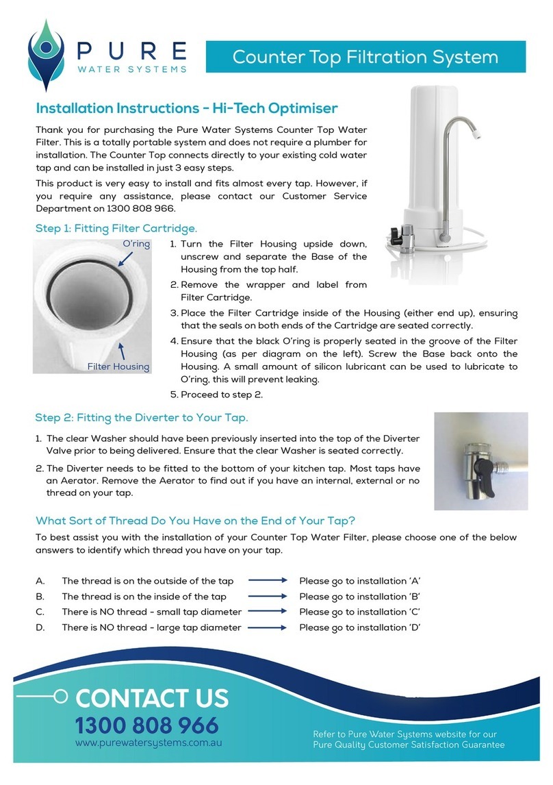 Pure Water Counter Top User manual