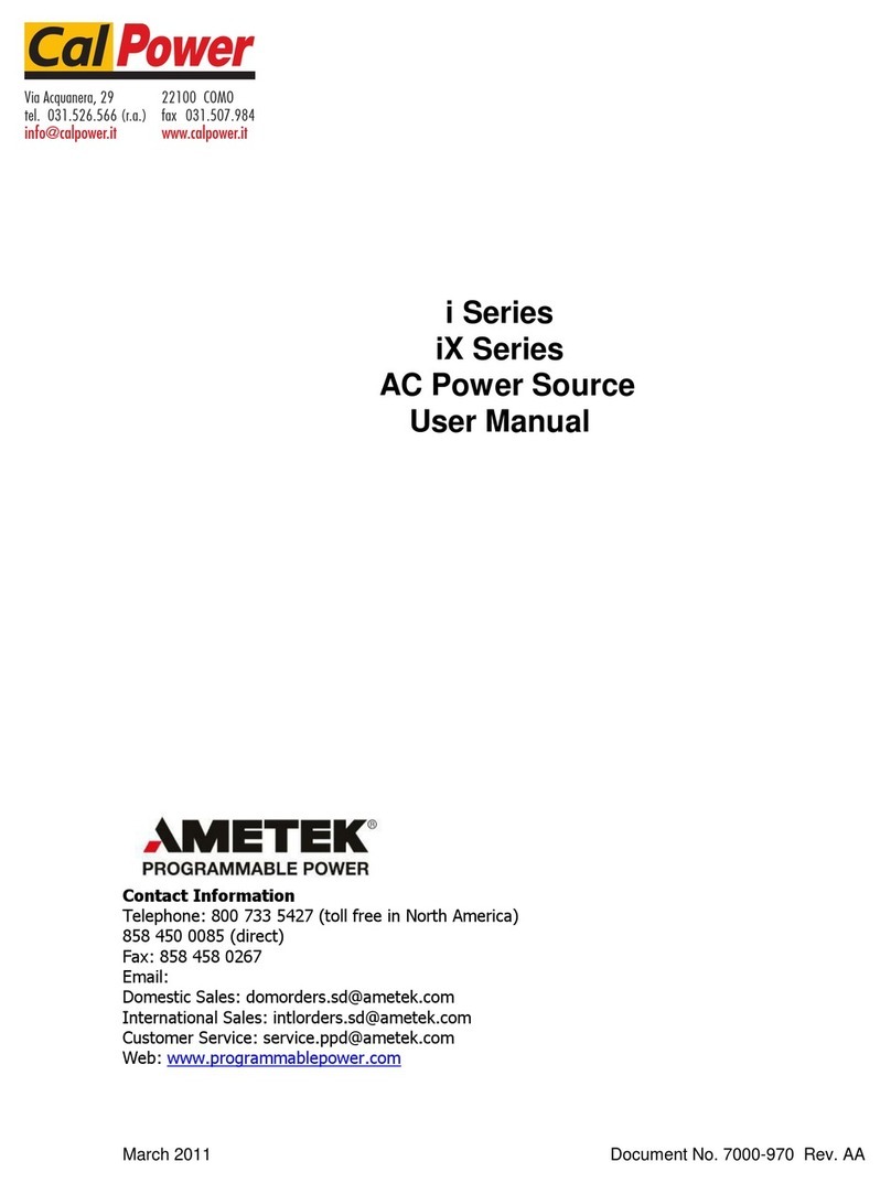 Ametek i Series user manual