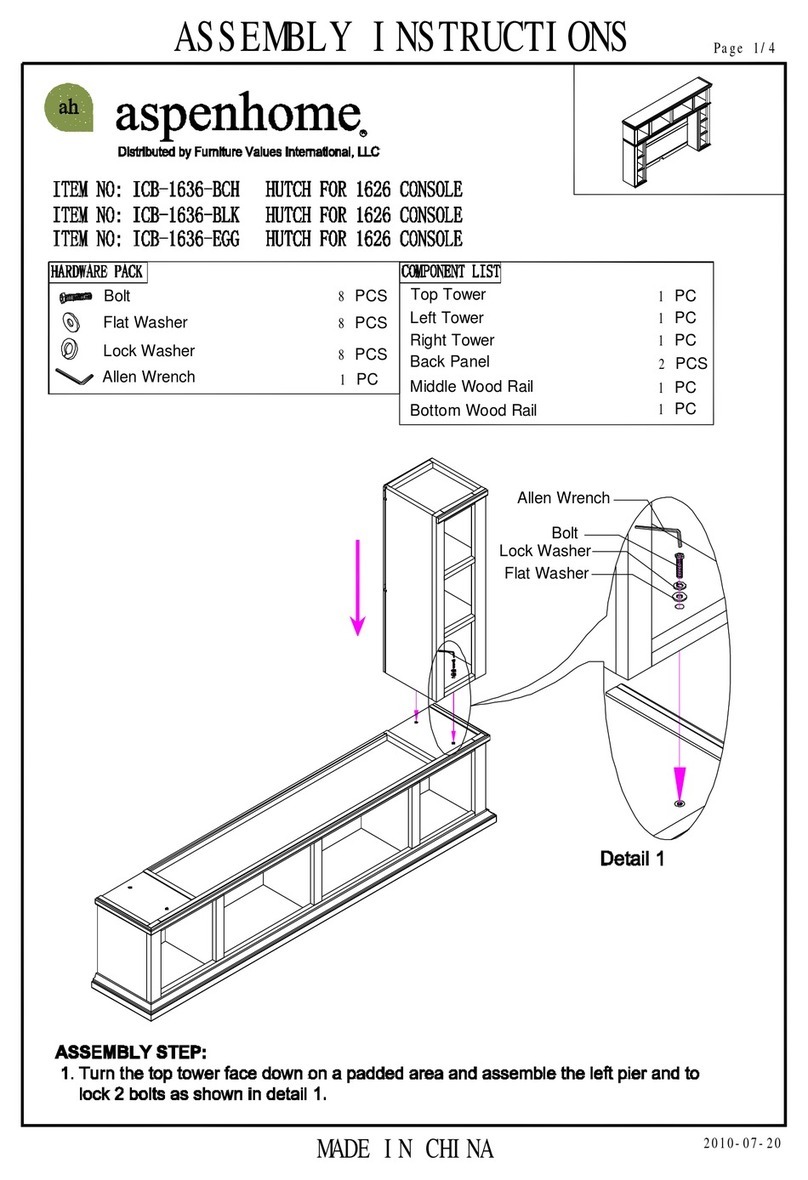 aspenhome ICB-1636-BCH Assembly instructions aspenhome ICB-1636-BCH Assembly instructions