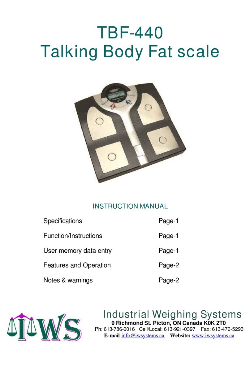 Industrial Weighing Systems TBF-440 instruction manual
