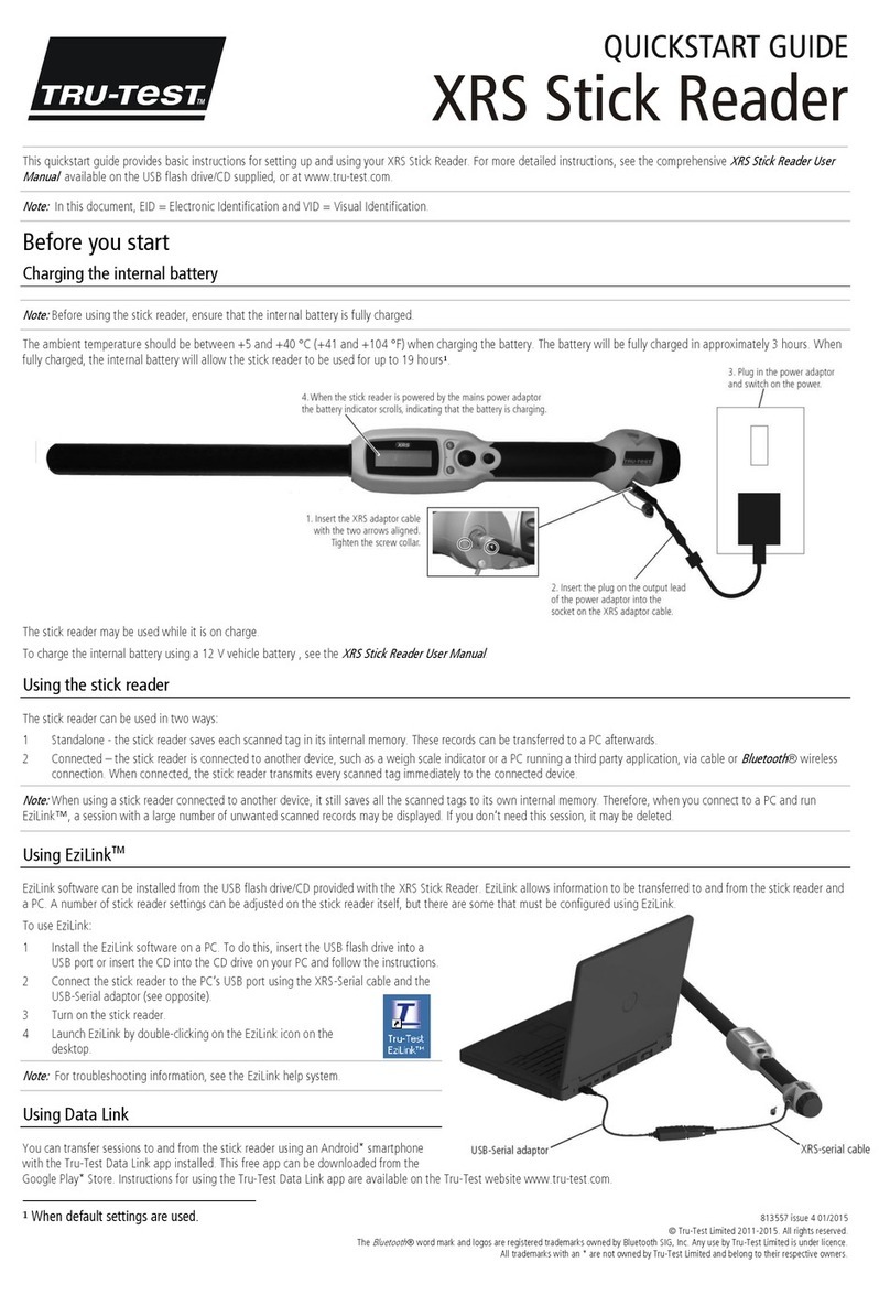 Tru-Test XRS Stick Reader quick start guide